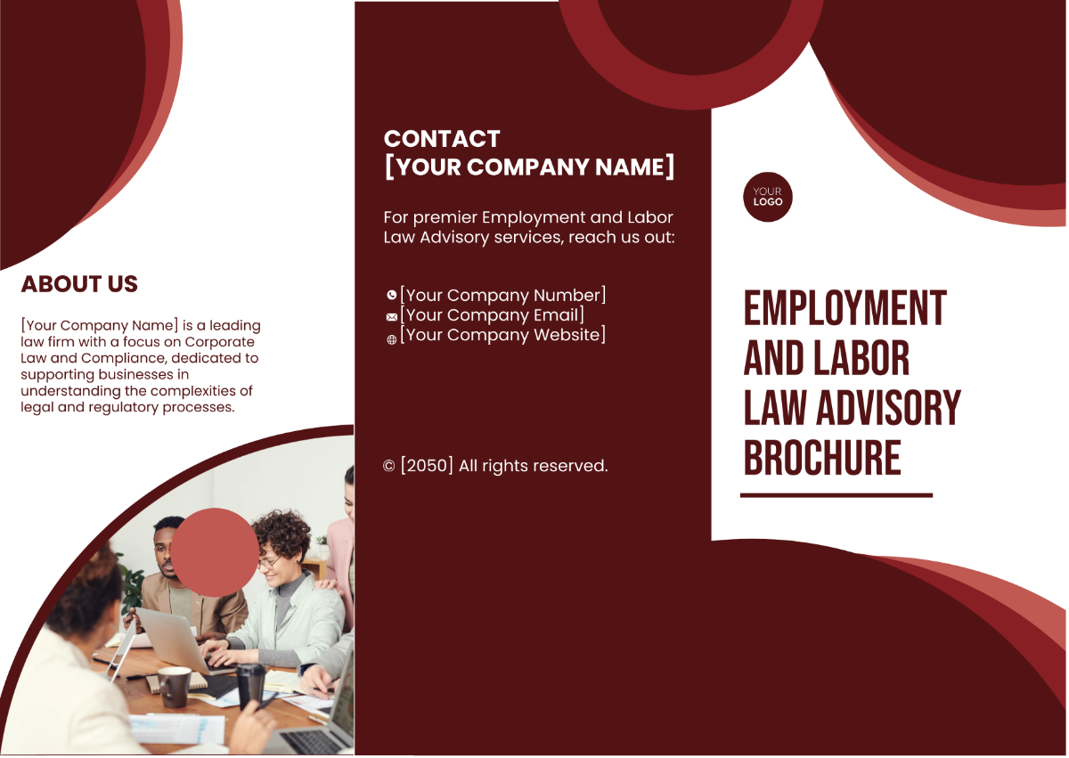 Employment and Labor Law Advisory Brochure Template