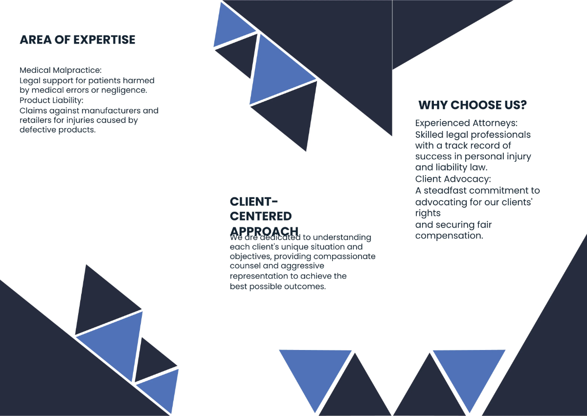 Free Personal Injury and Liability Law Brochure Template to Edit Online