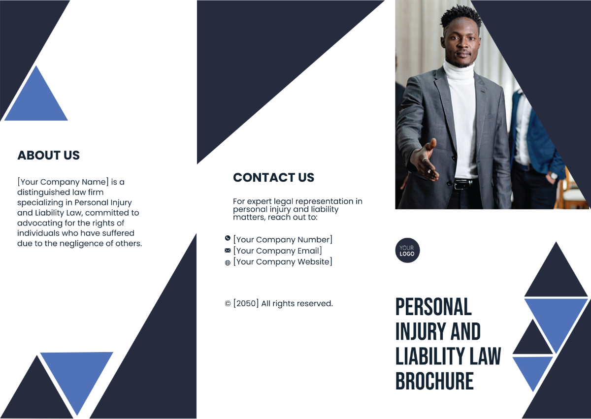 Personal Injury and Liability Law Brochure Template