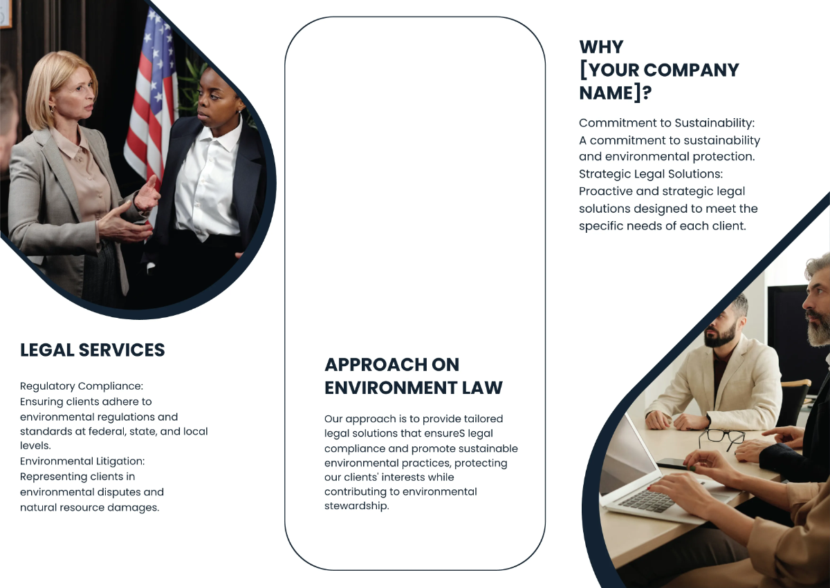 Free Environmental Law and Regulations Brochure Template to Edit Online