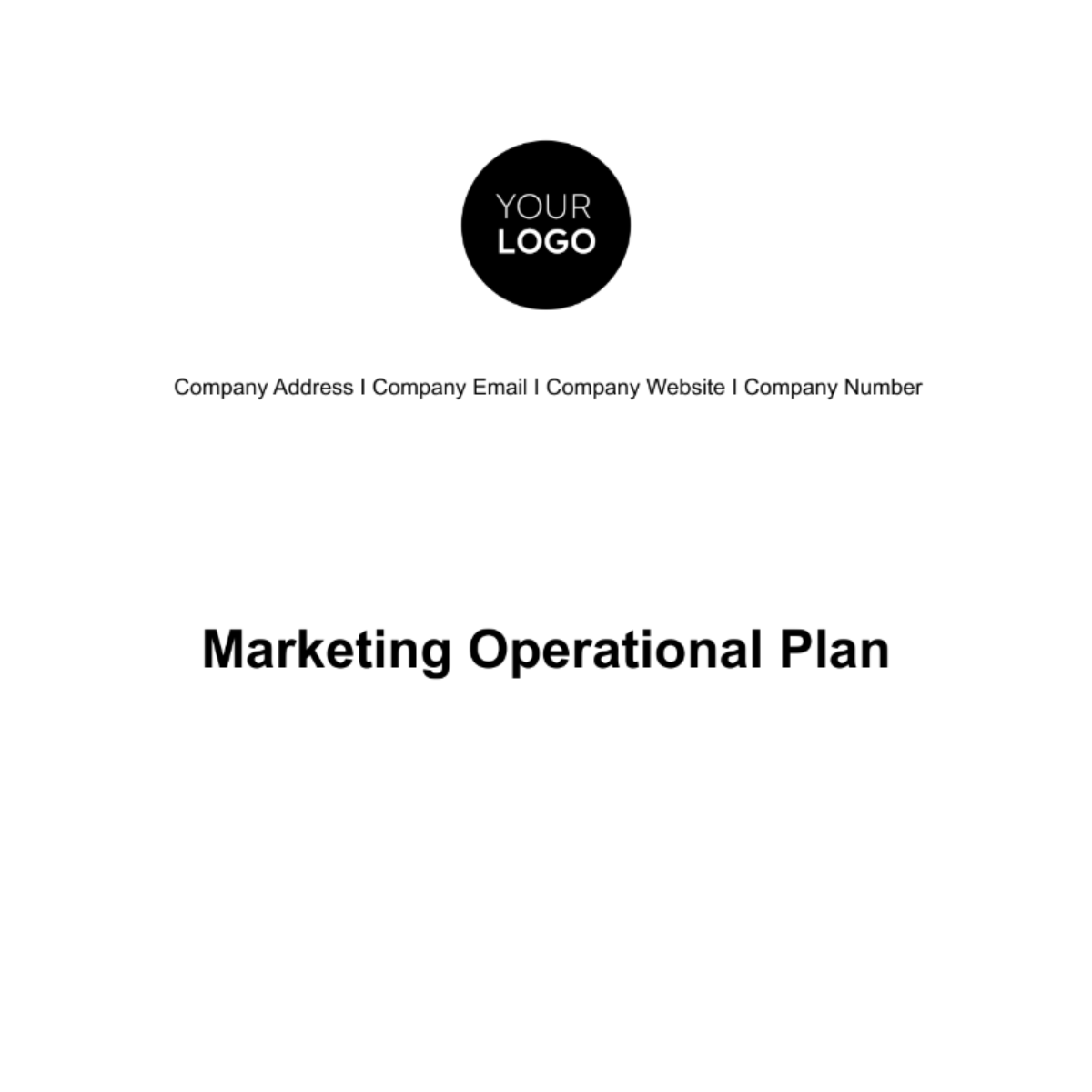 Marketing Operational Plan Template