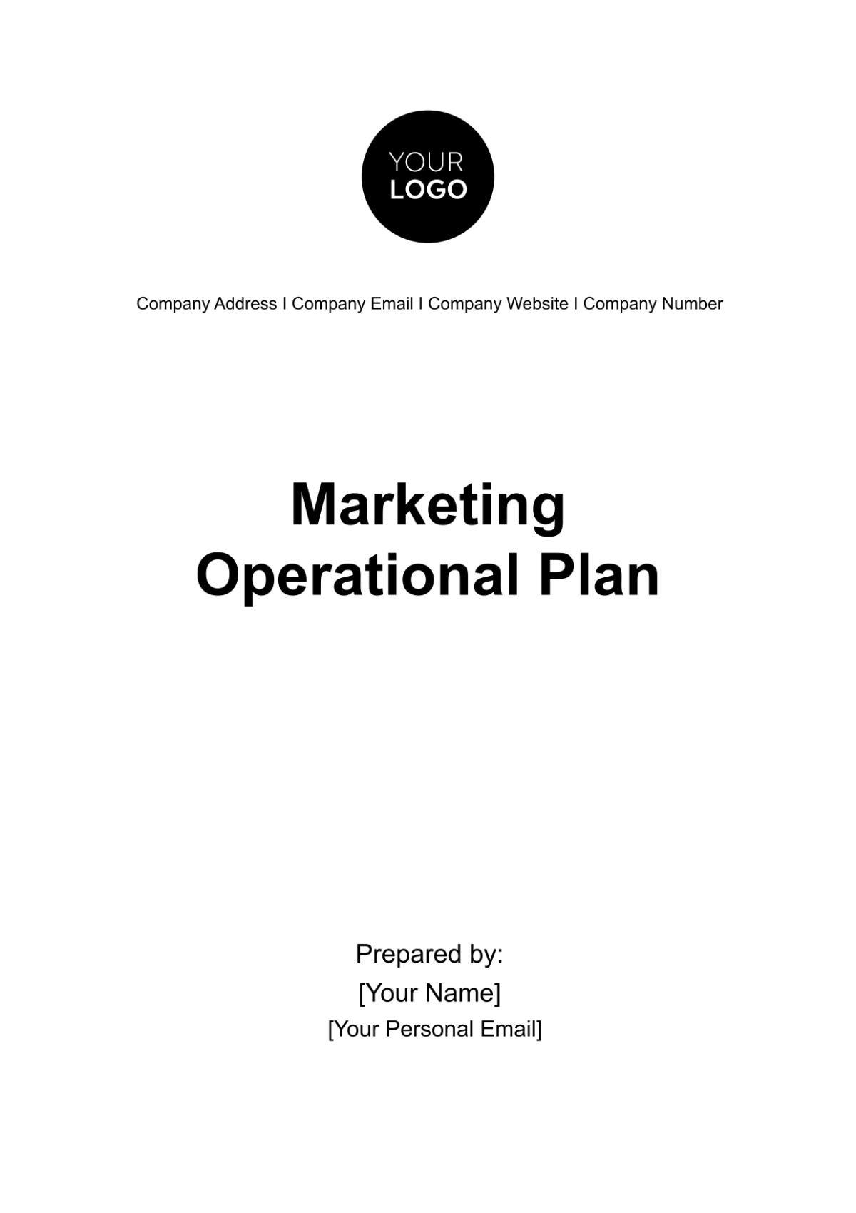 Free Marketing Operational Plan Template