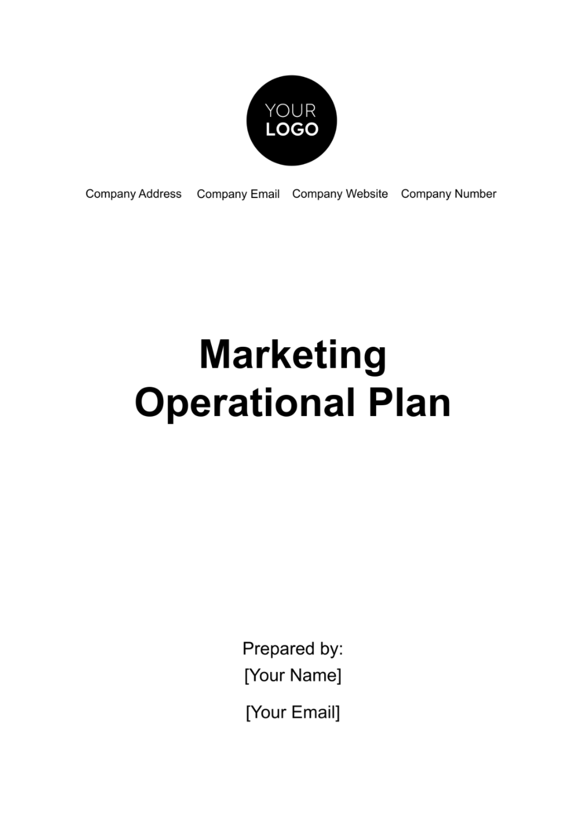 Marketing Operational Plan Template - Edit Online & Download