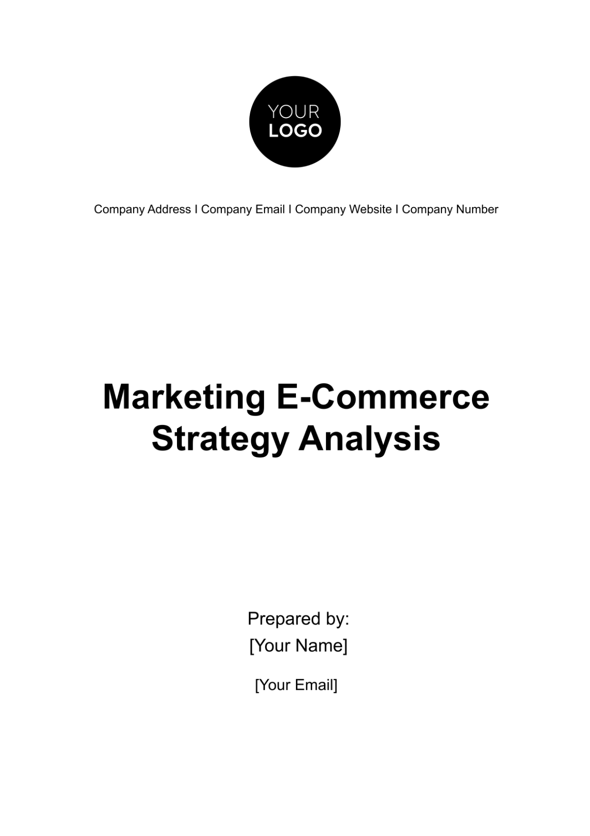 Marketing E-commerce Strategy Analysis Template - Edit Online & Download