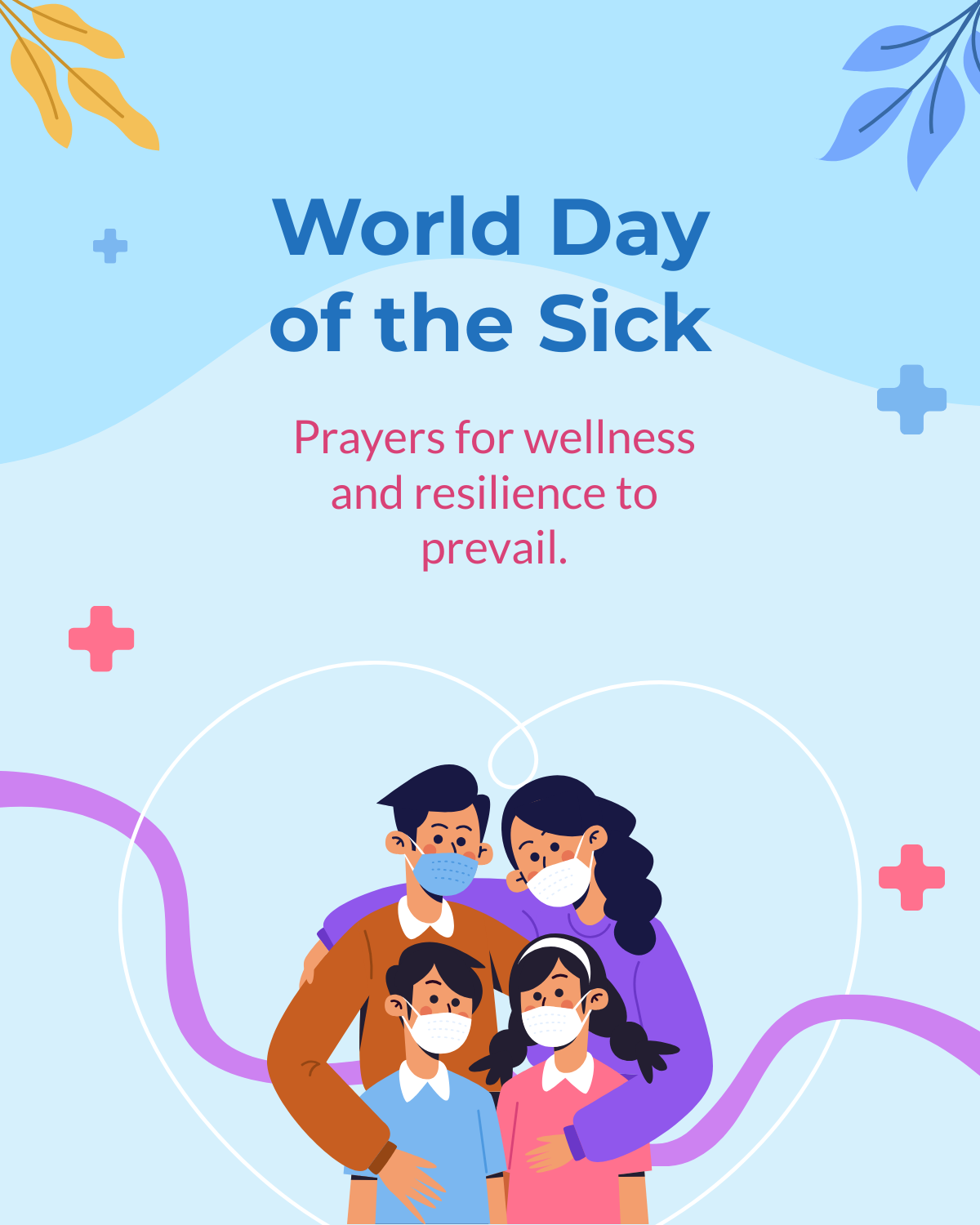 Free World Day of the Sick Facebook Post Template