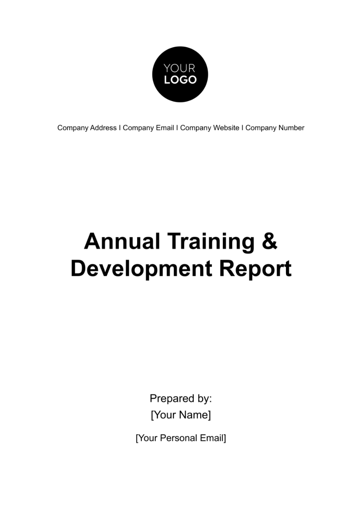 Annual Training & Development Report HR Template - Edit Online & Download