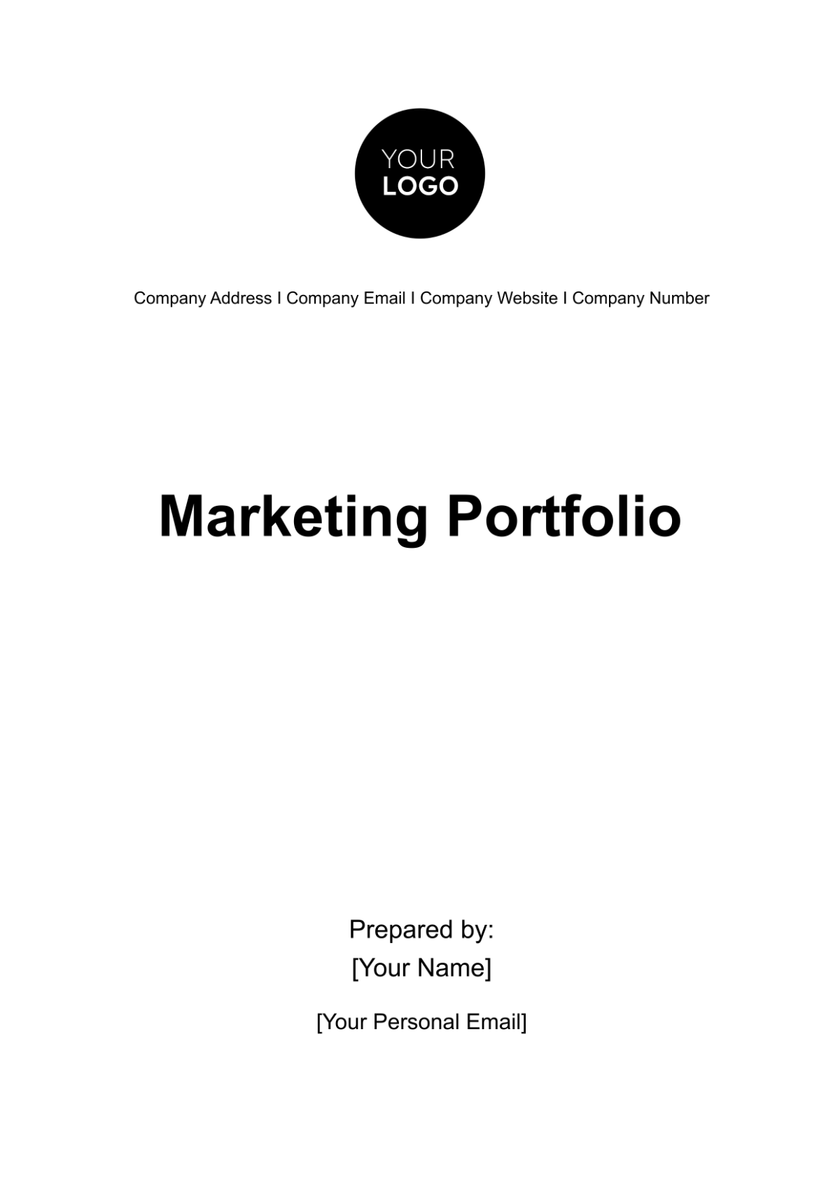 Marketing Portfolio Template