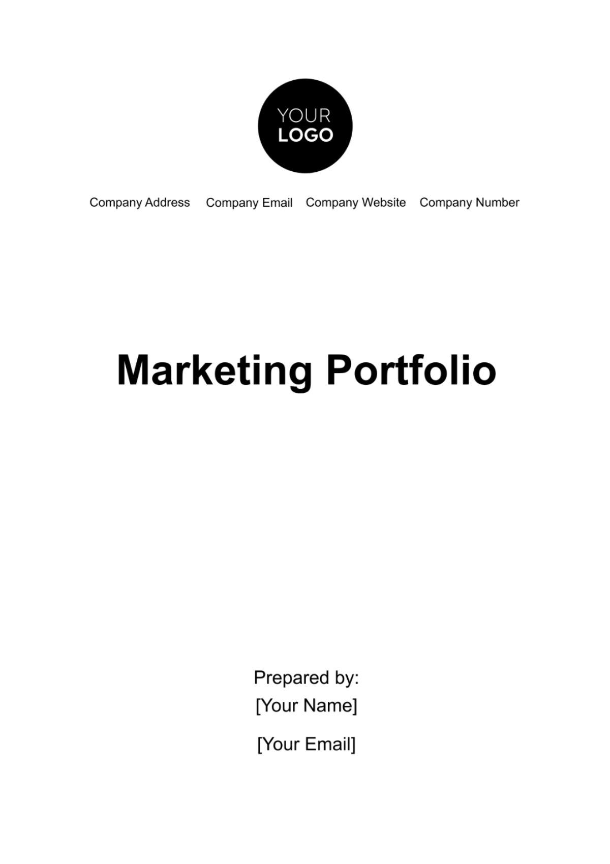 Marketing Portfolio Template - Edit Online & Download