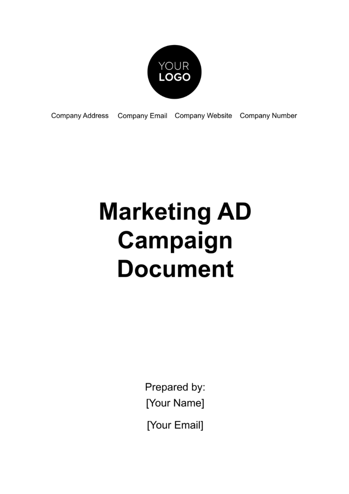 Marketing Ad Campaign Document Template - Edit Online & Download