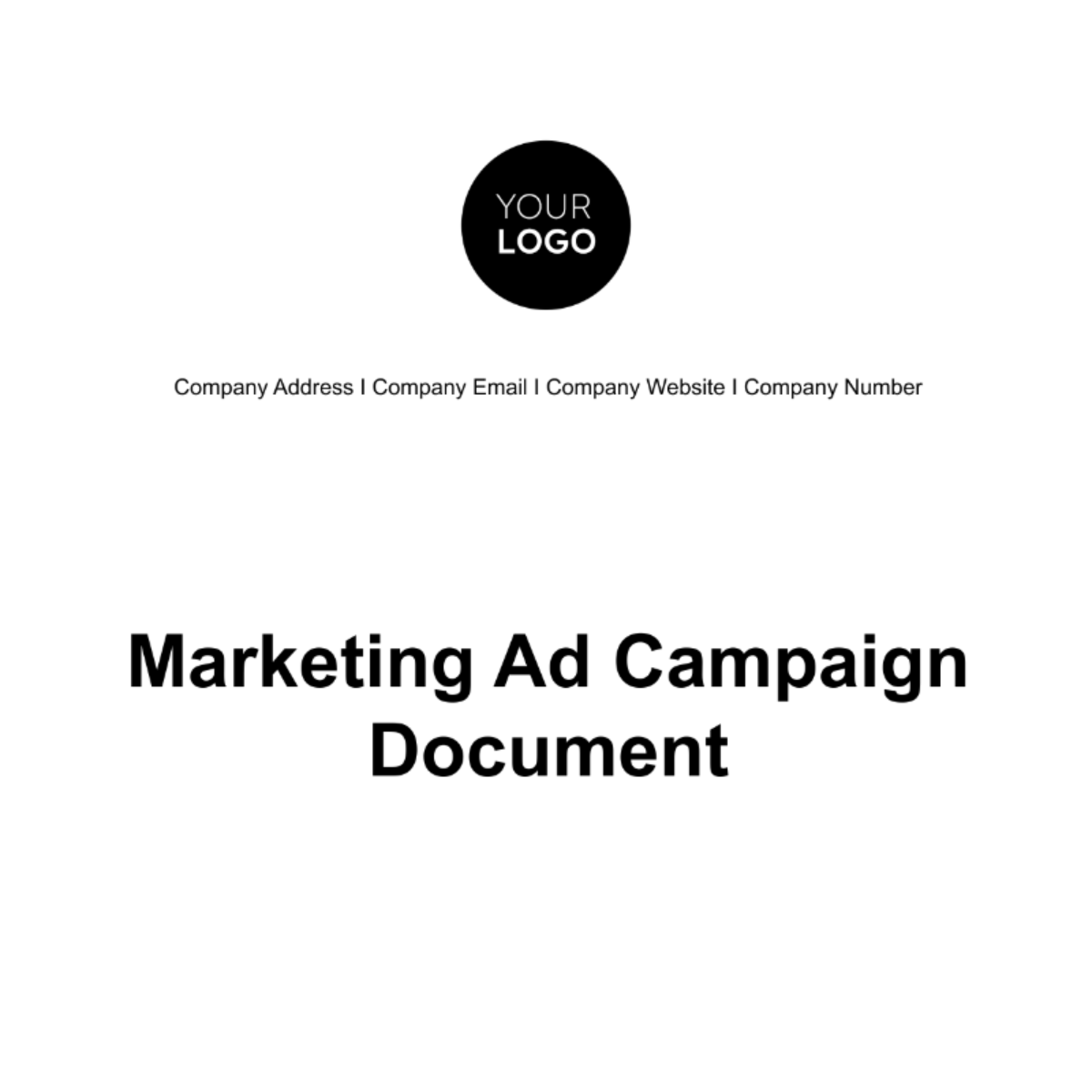Marketing Ad Campaign Document Template
