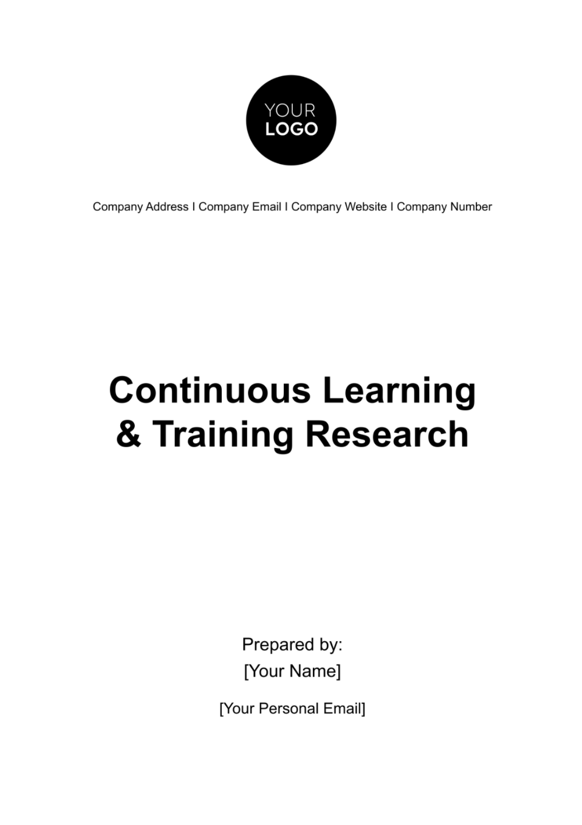 Continuous Learning & Training Research HR Template - Edit Online & Download