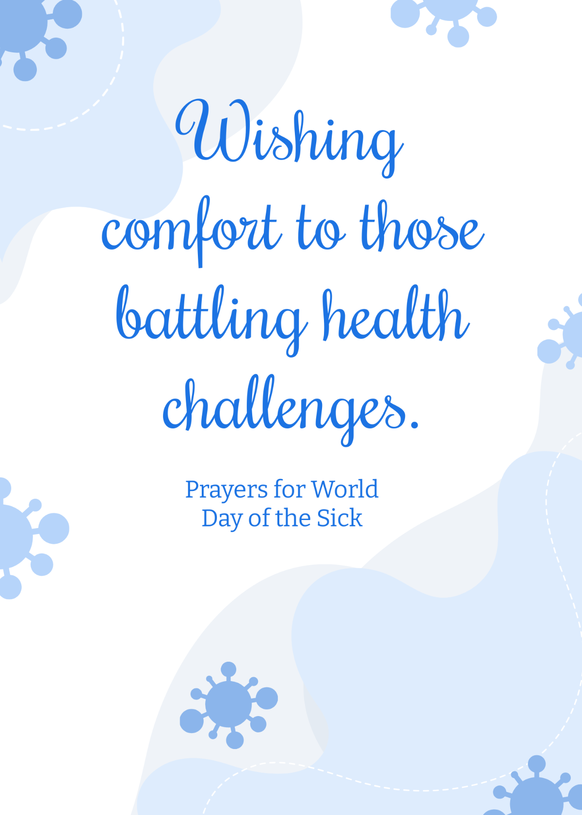 Free World Day of the Sick Greeting Card Template