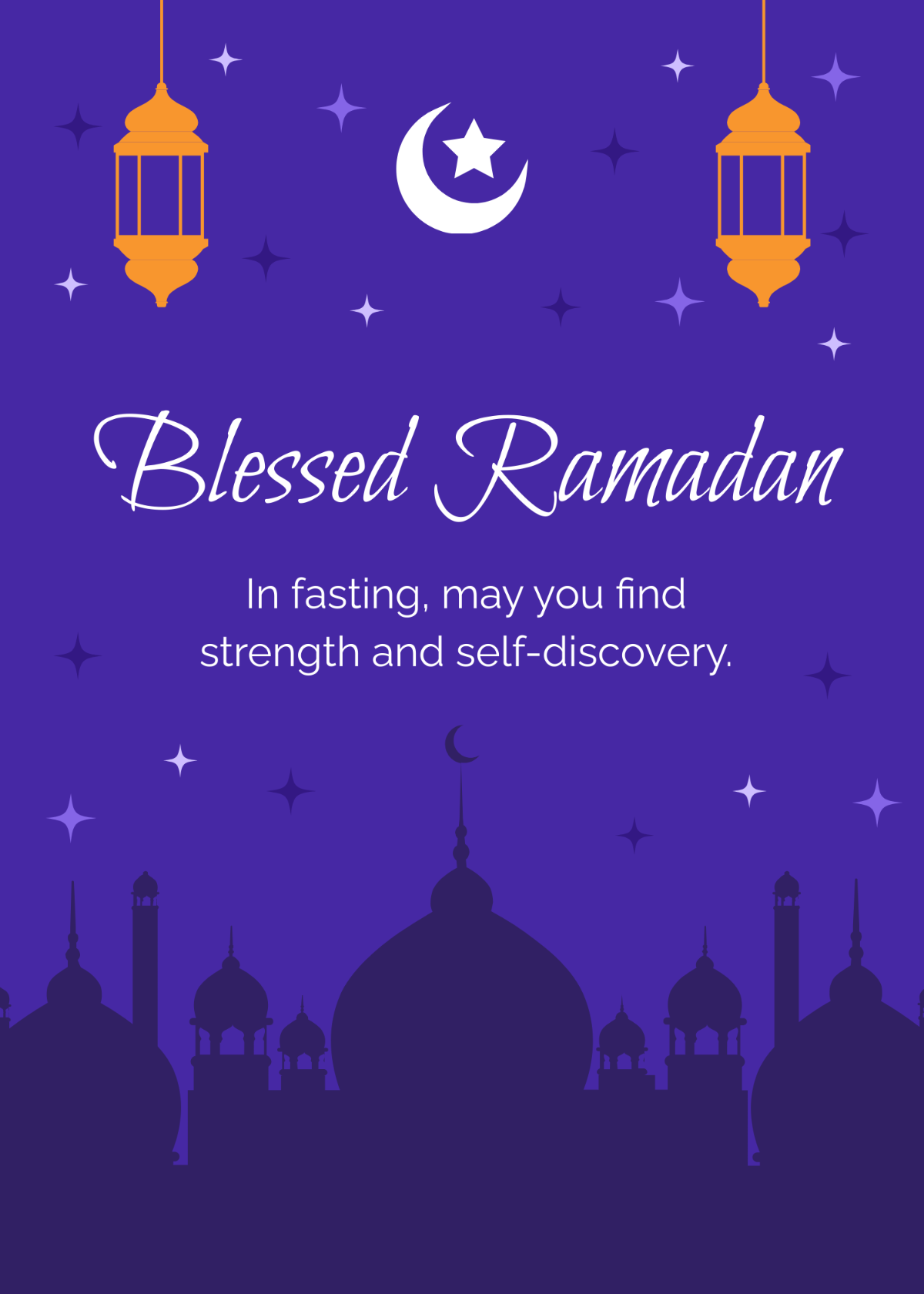 Free  Ramadan Greeting Card Template