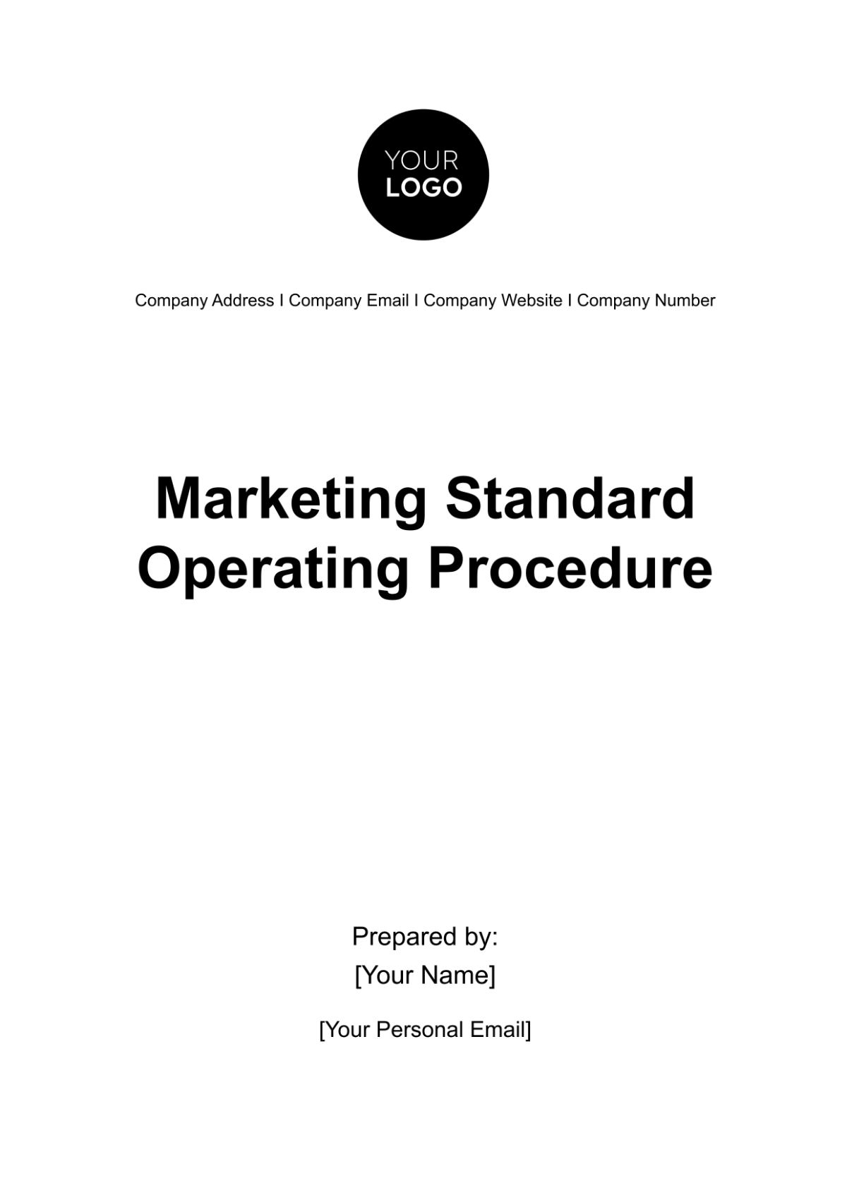 Marketing Standard Operating Procedure Template - Edit Online & Download