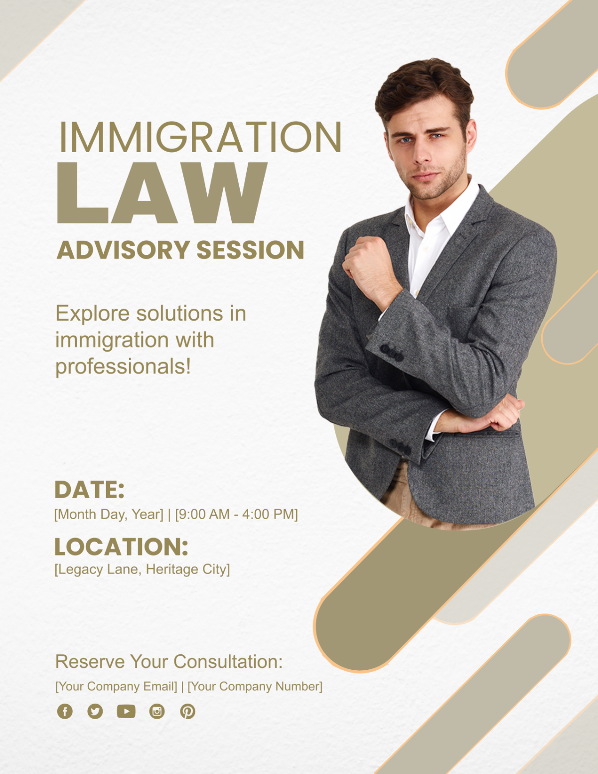 Immigration Law Advisory Session Flyer Template