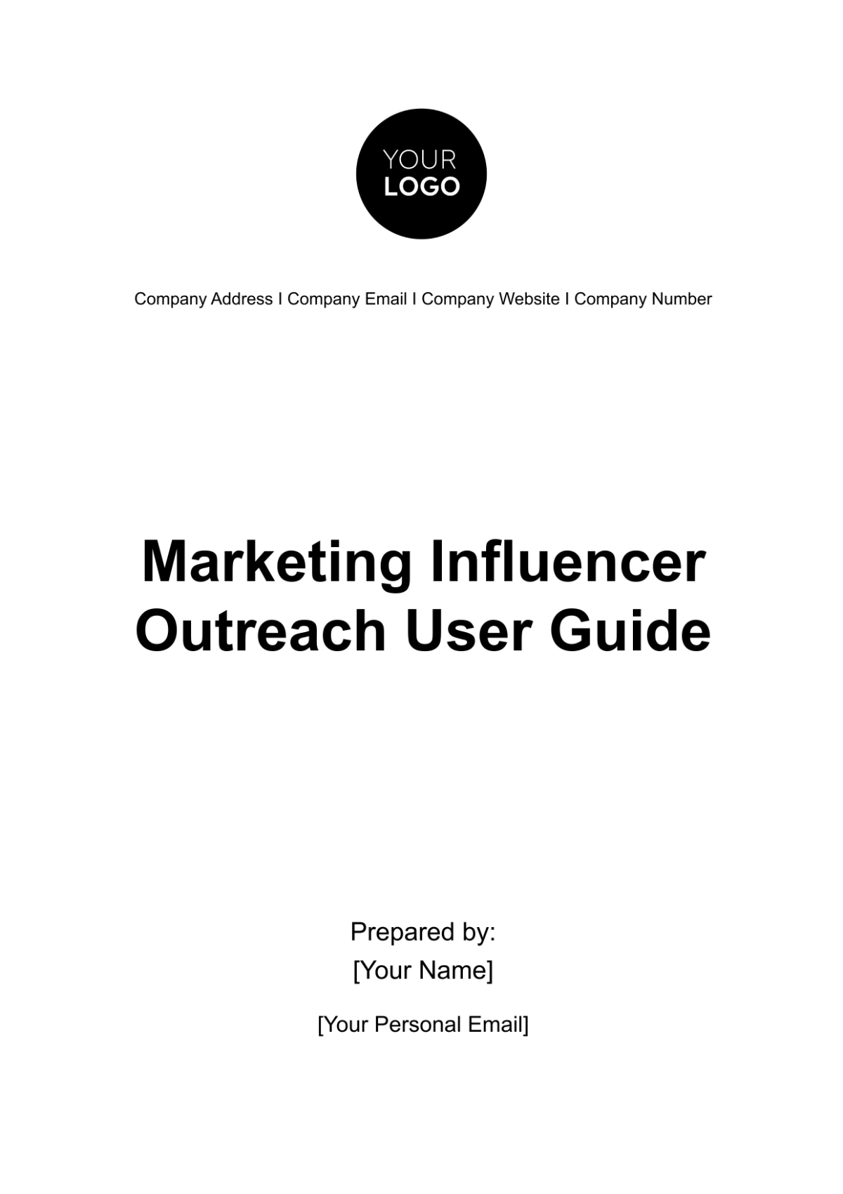 Marketing Influencer Outreach User Guide Template - Edit Online & Download