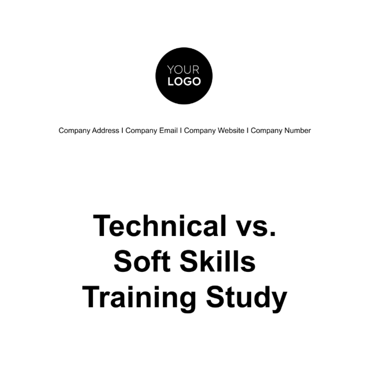 Technical vs. Soft Skills Training Study HR Template