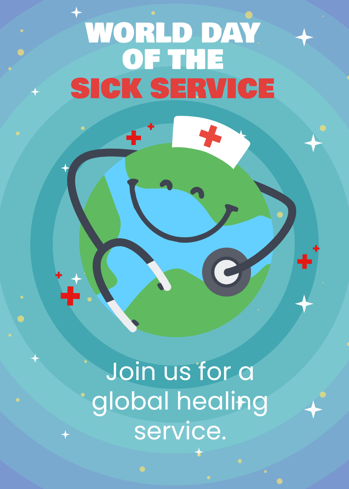  World Day of the Sick Invitation Card Template