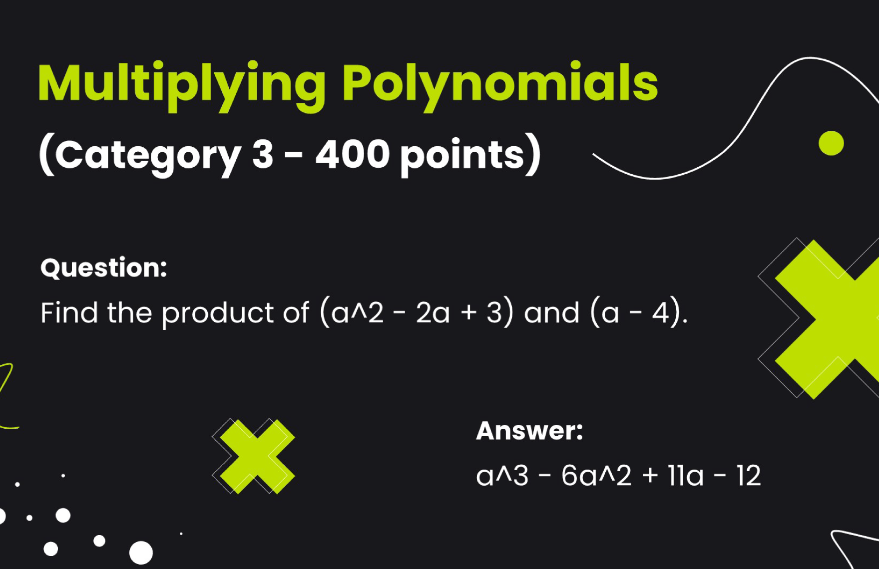 Polynomials Jeopardy PPT Template