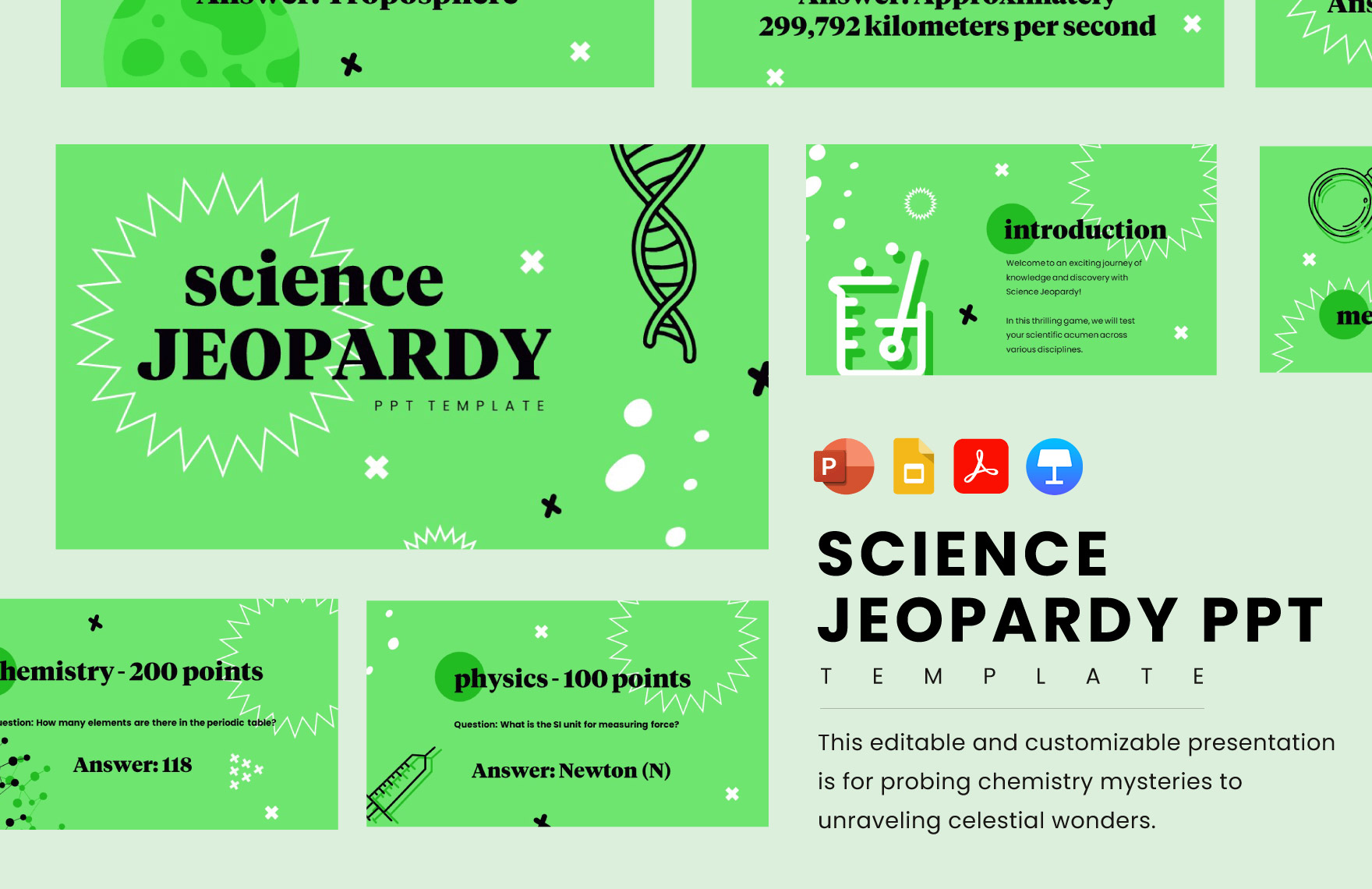 Science Jeopardy PPT Template