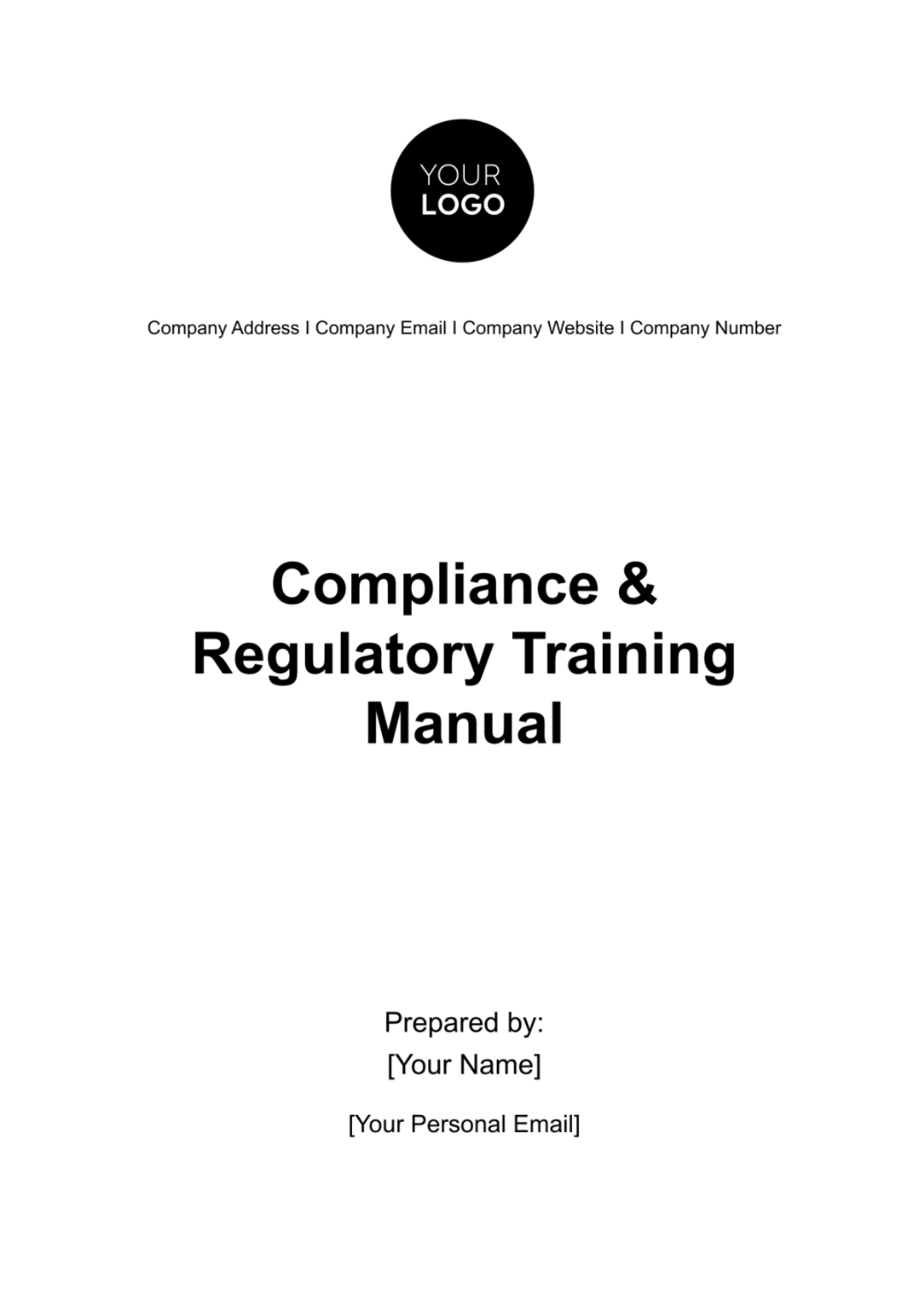 Compliance & Regulatory Training Manual HR Template - Edit Online & Download