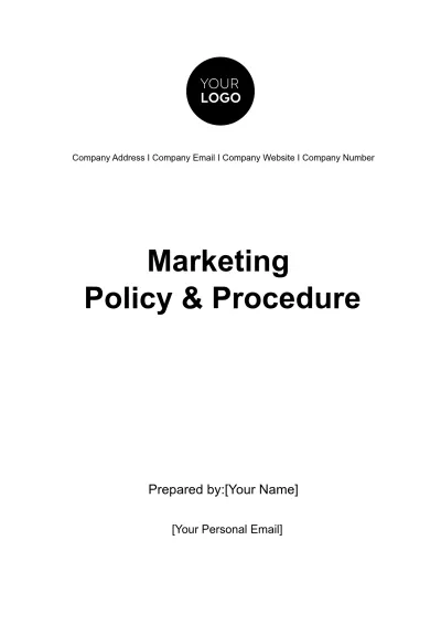 Free Marketing Policy & Procedure Template to Edit Online