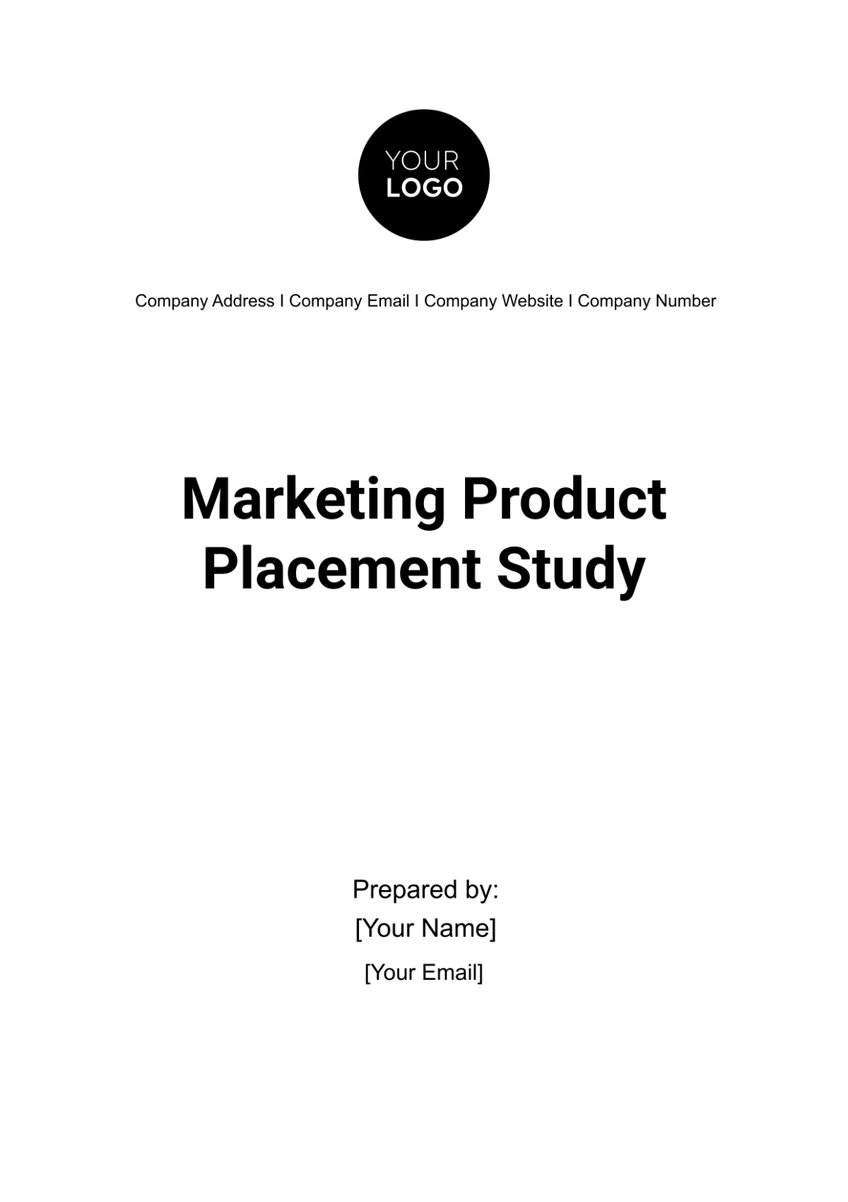 Marketing Product Placement Study Template - Edit Online & Download