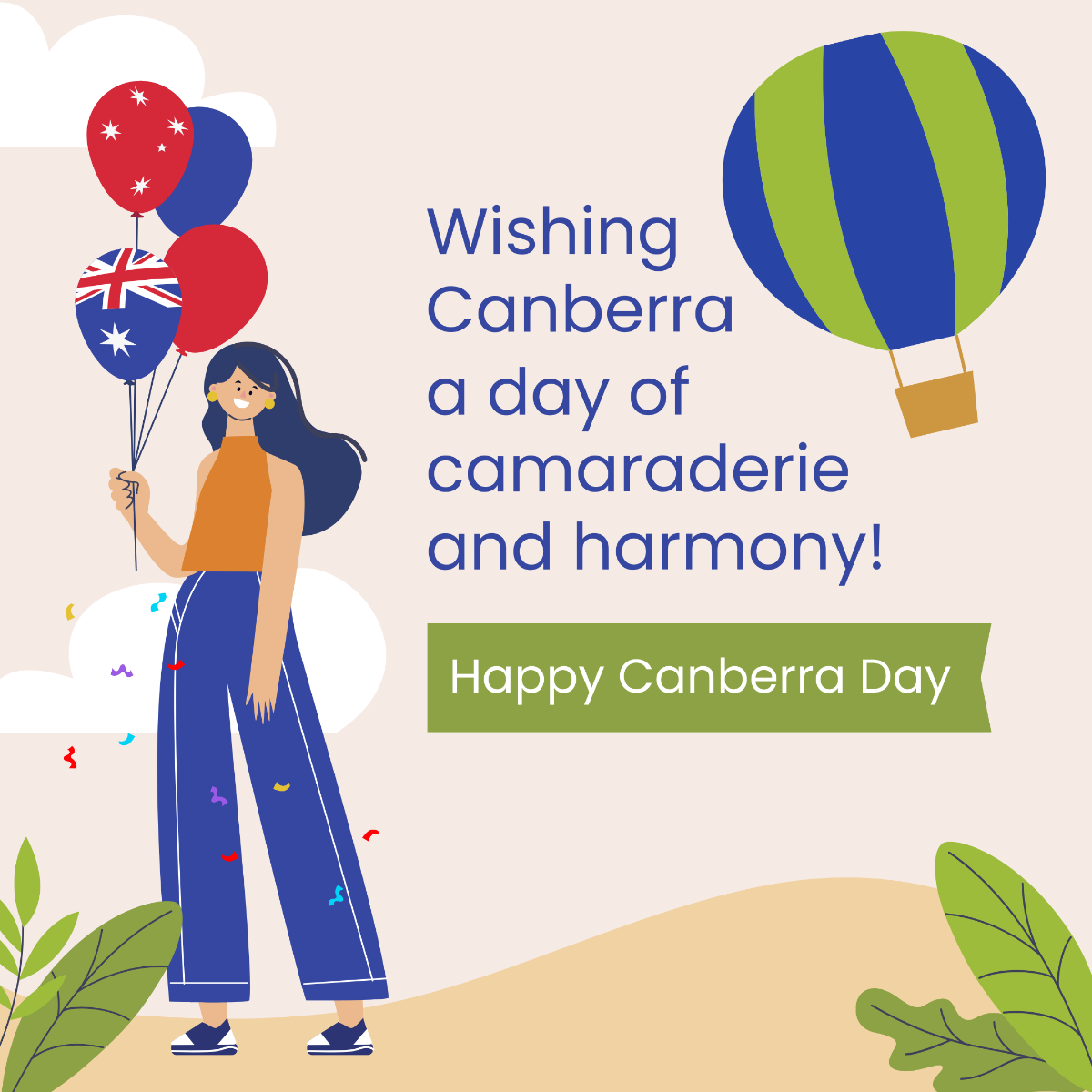 Free Canberra Day Instagram Post Template