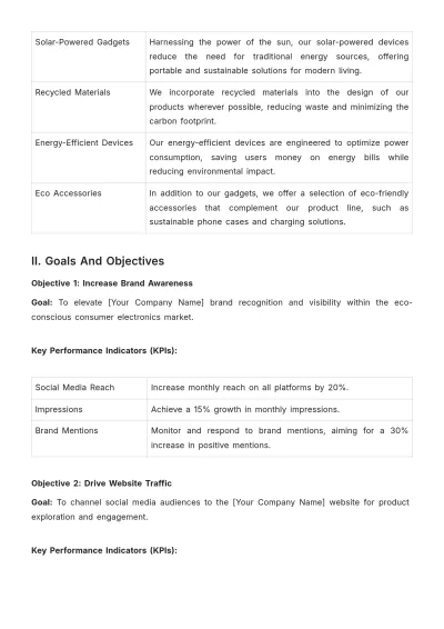 Free Marketing Social Media Management Plan Template to Edit Online