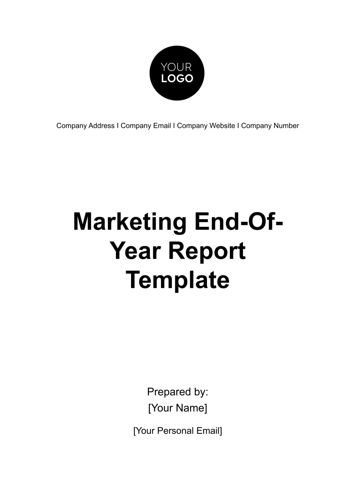 Marketing End-of-Year Report Template - Edit Online & Download