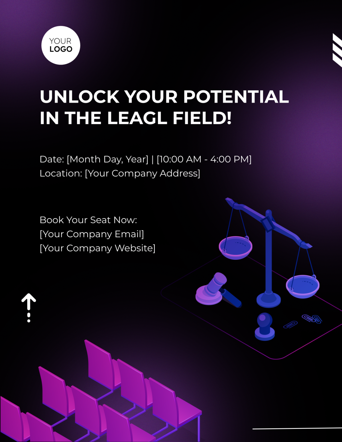 Free Legal Education and Career Seminar Flyer Template