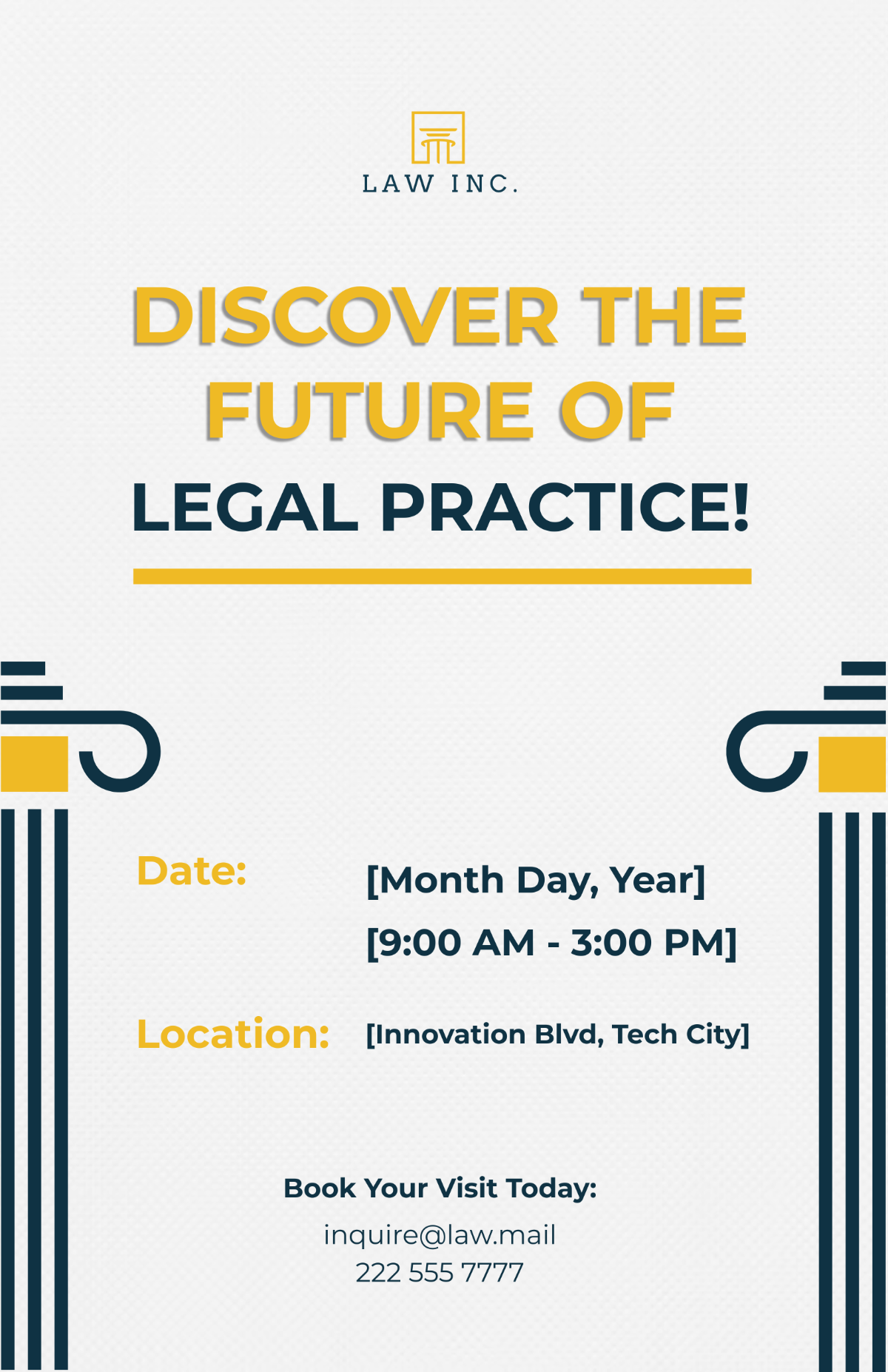 Free Legal Technology Solutions Expo Poster Template