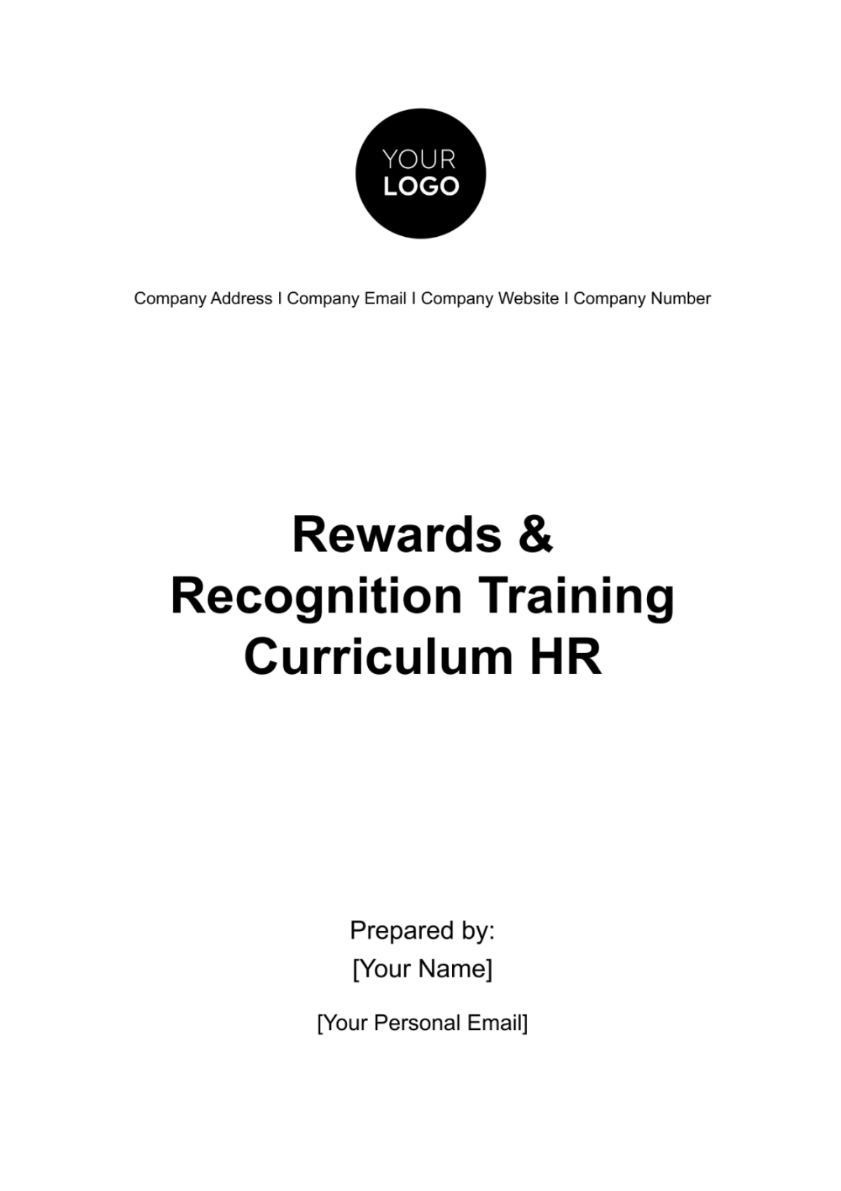 Rewards & Recognition Training Curriculum HR Template - Edit Online & Download