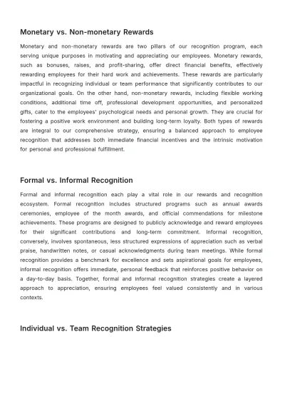 Free Rewards & Recognition Training Curriculum HR Template to Edit Online