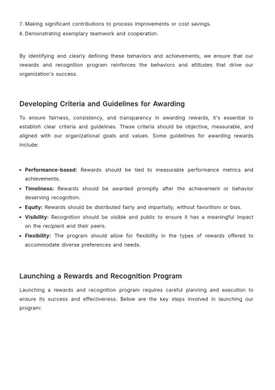 Free Rewards & Recognition Training Curriculum HR Template to Edit Online