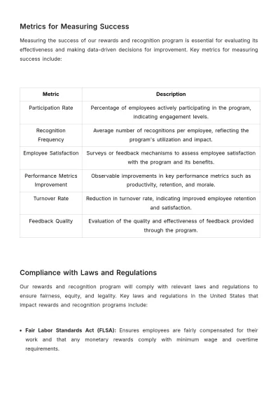 Free Rewards & Recognition Training Curriculum HR Template to Edit Online