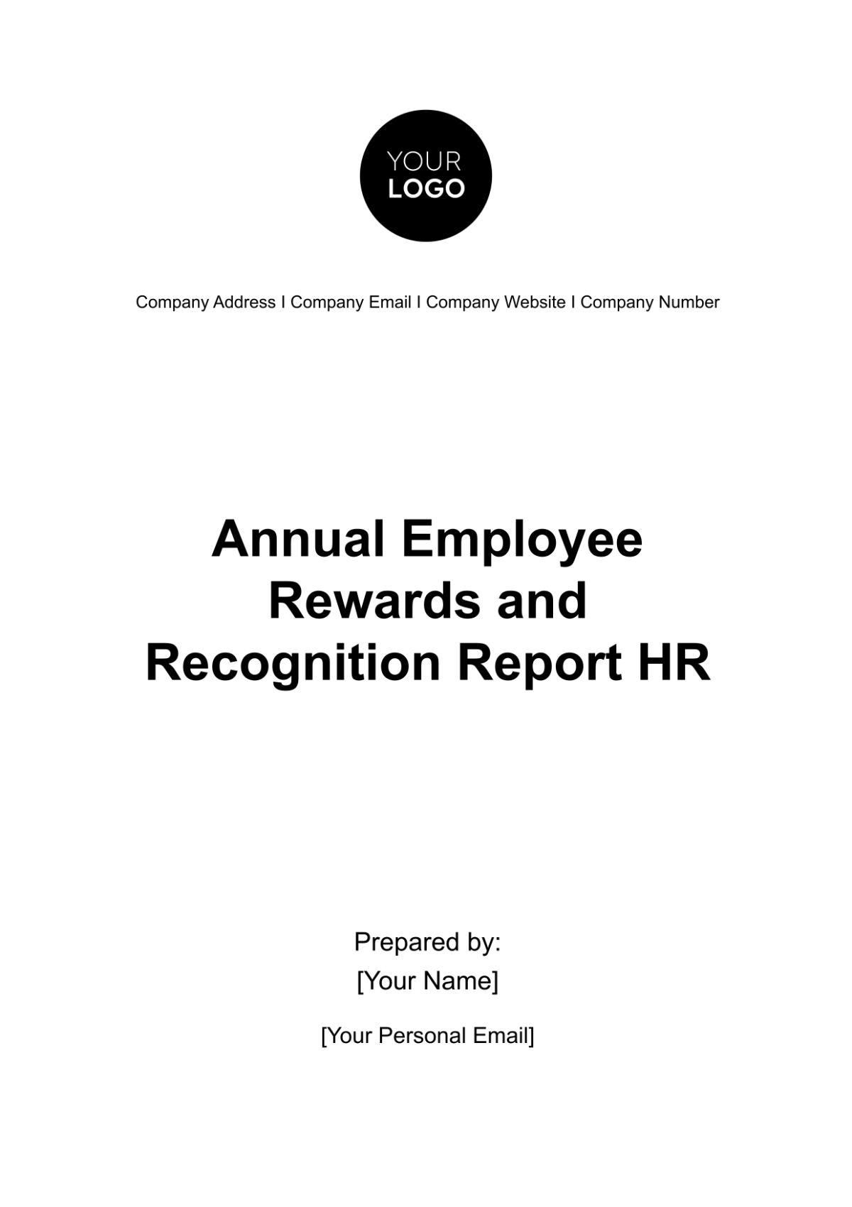 Free Annual Employee Rewards and Recognition Report HR Template