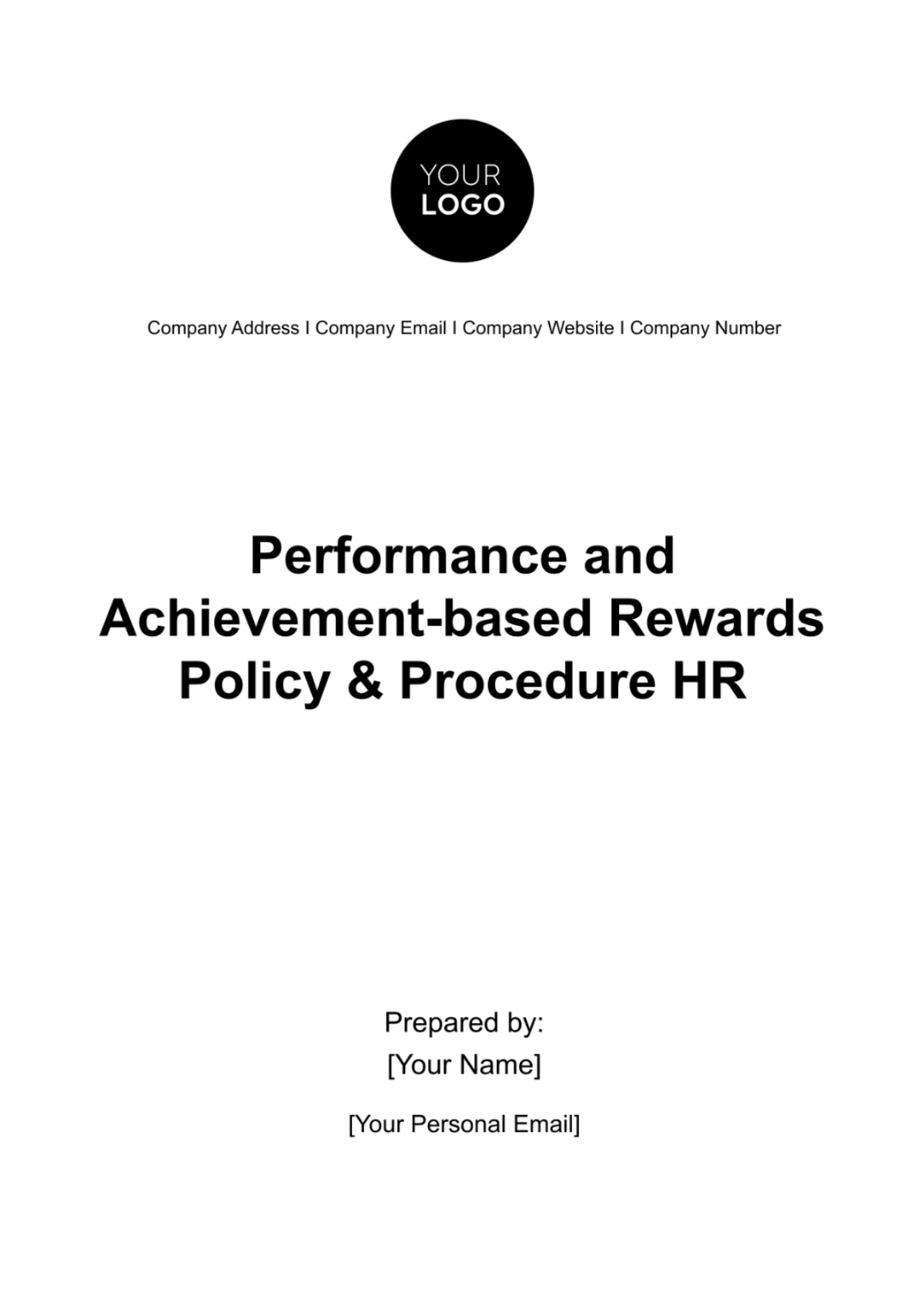 Performance and Achievement-based Rewards Policy & Procedure HR Template - Edit Online & Download