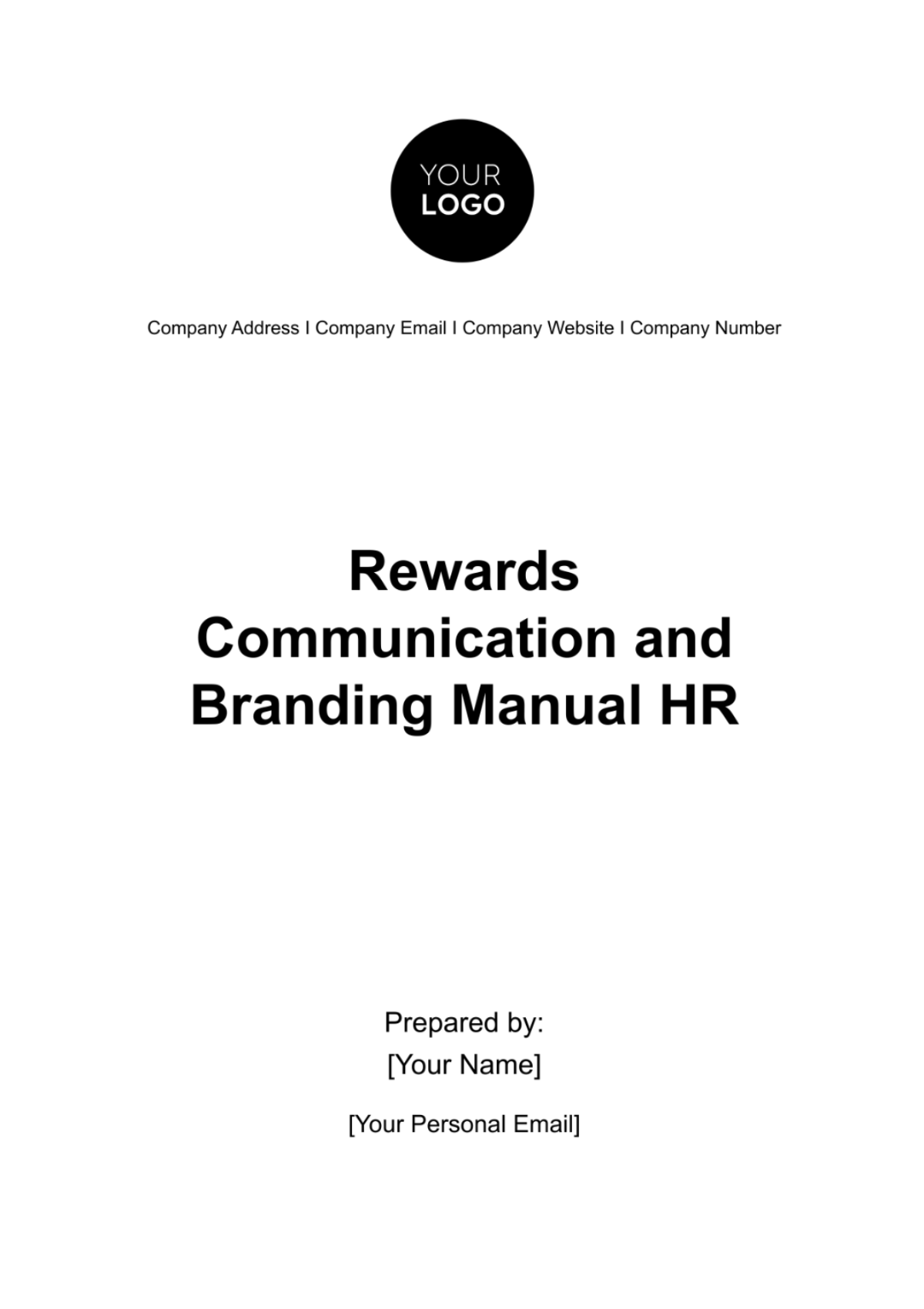 Rewards Communication and Branding Manual HR Template - Edit Online & Download