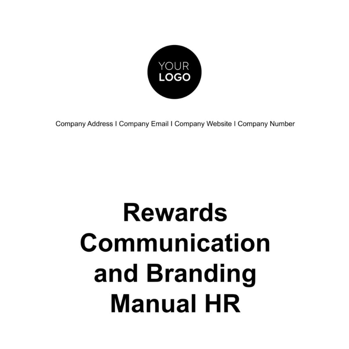 Rewards Communication and Branding Manual HR Template