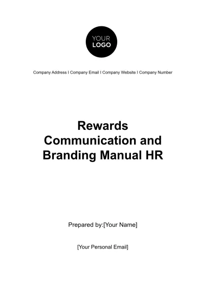 Free Rewards Communication and Branding Manual HR Template to Edit Online