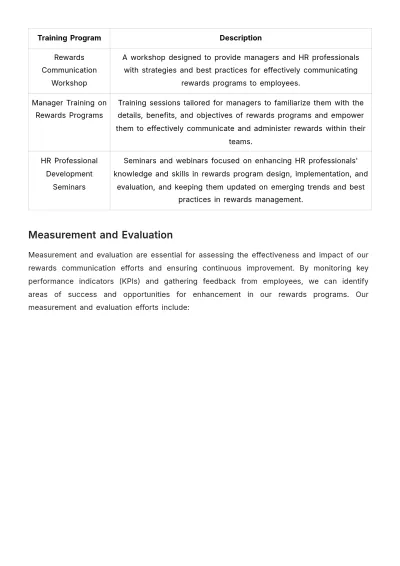 Free Rewards Communication and Branding Manual HR Template to Edit Online