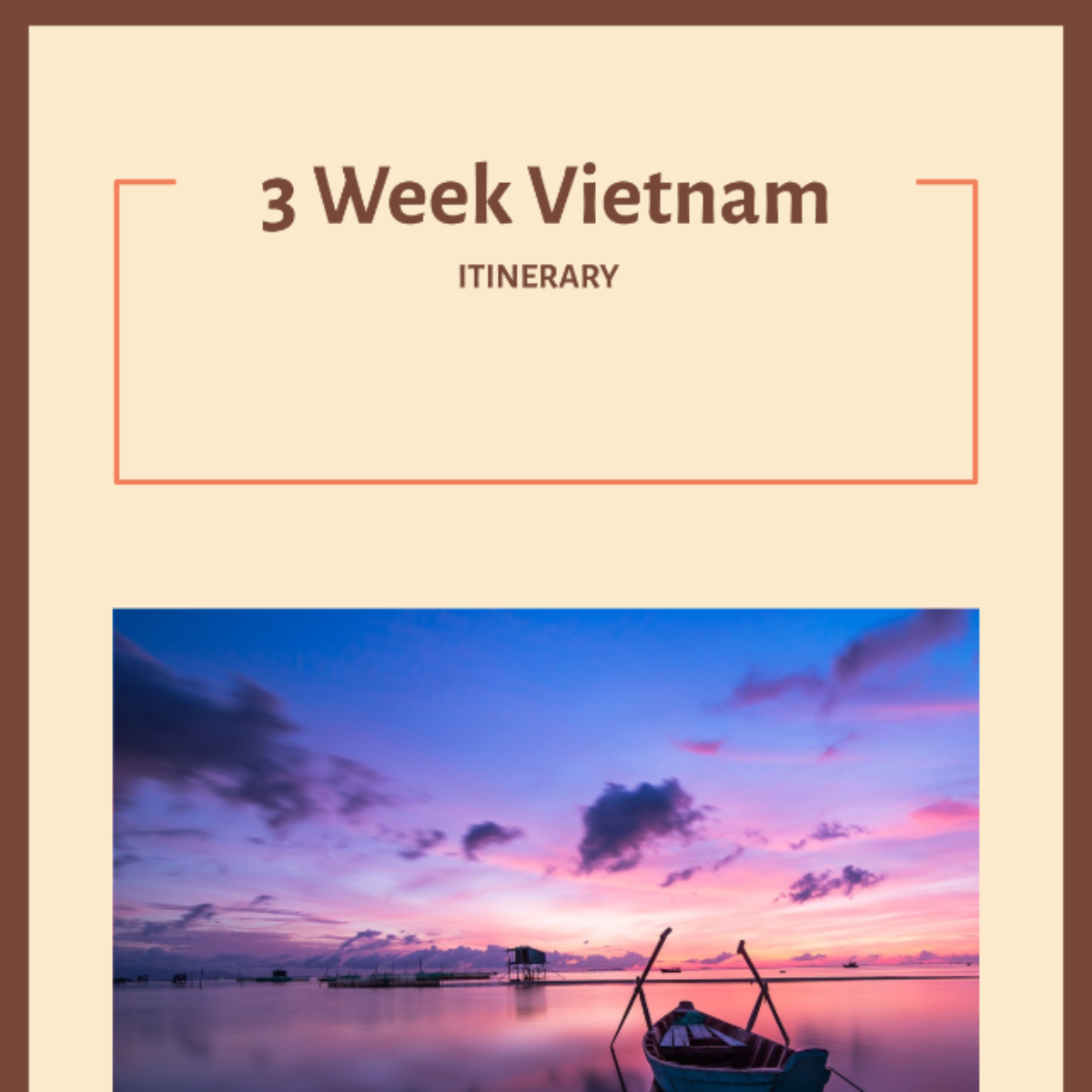 3 Week Vietnam Itinerary Template - Edit Online & Download