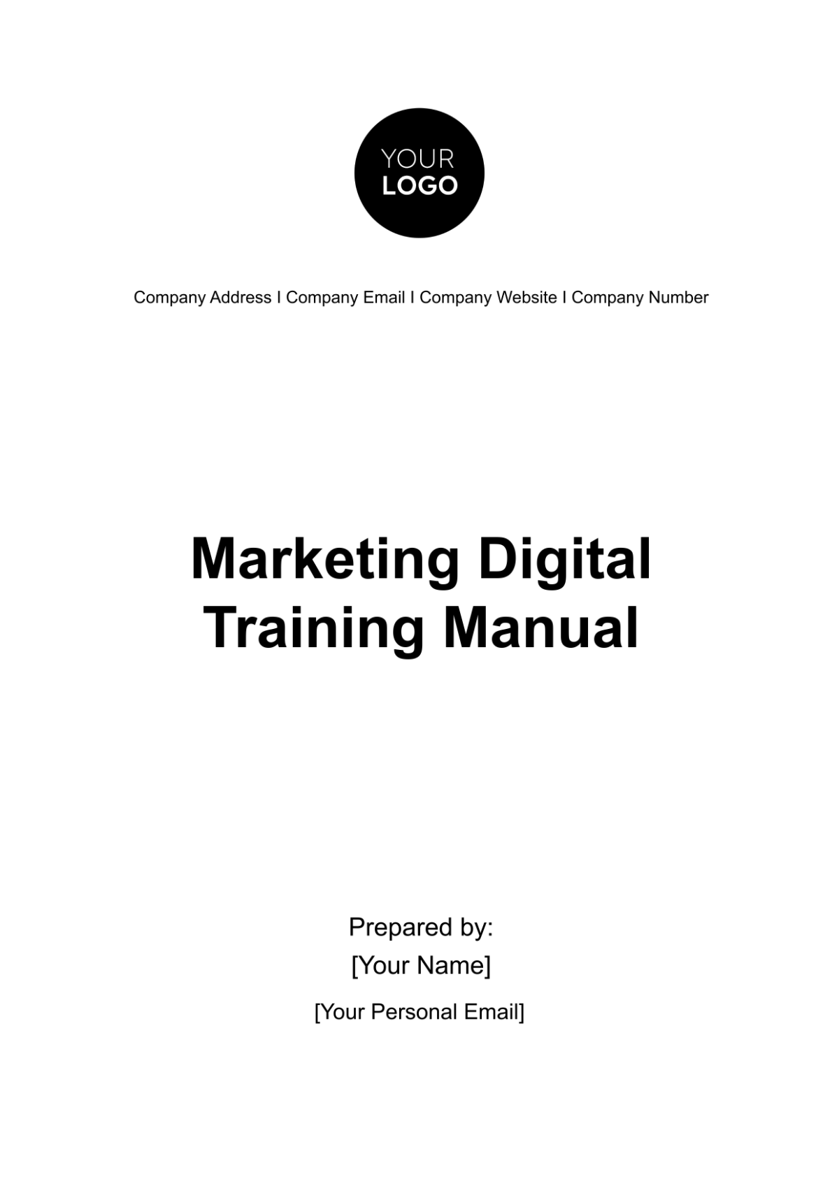 Marketing Digital Training Manual Template - Edit Online & Download