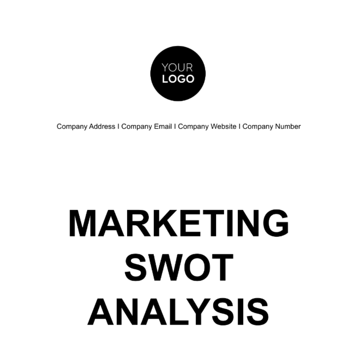Marketing SWOT Analysis Template
