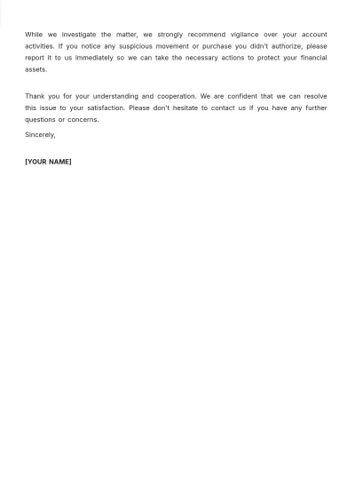 Free Credit Card Chargeback Explanation Letter Template to Edit Online