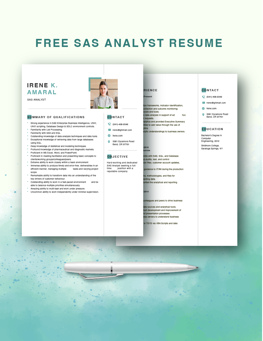 SAS Analyst Resume