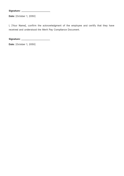 Free Merit Pay Compliance Document HR Template to Edit Online
