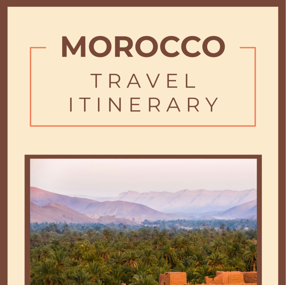 Free Morocco Travel Itinerary Template