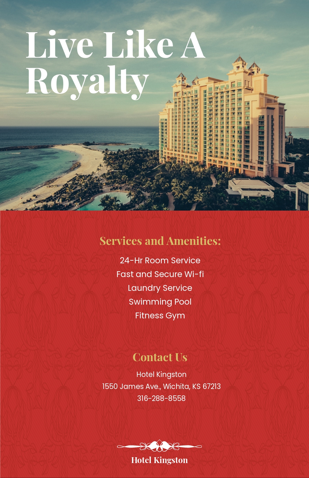 Hotel Poster Template [Free PDF] PSD Illustrator